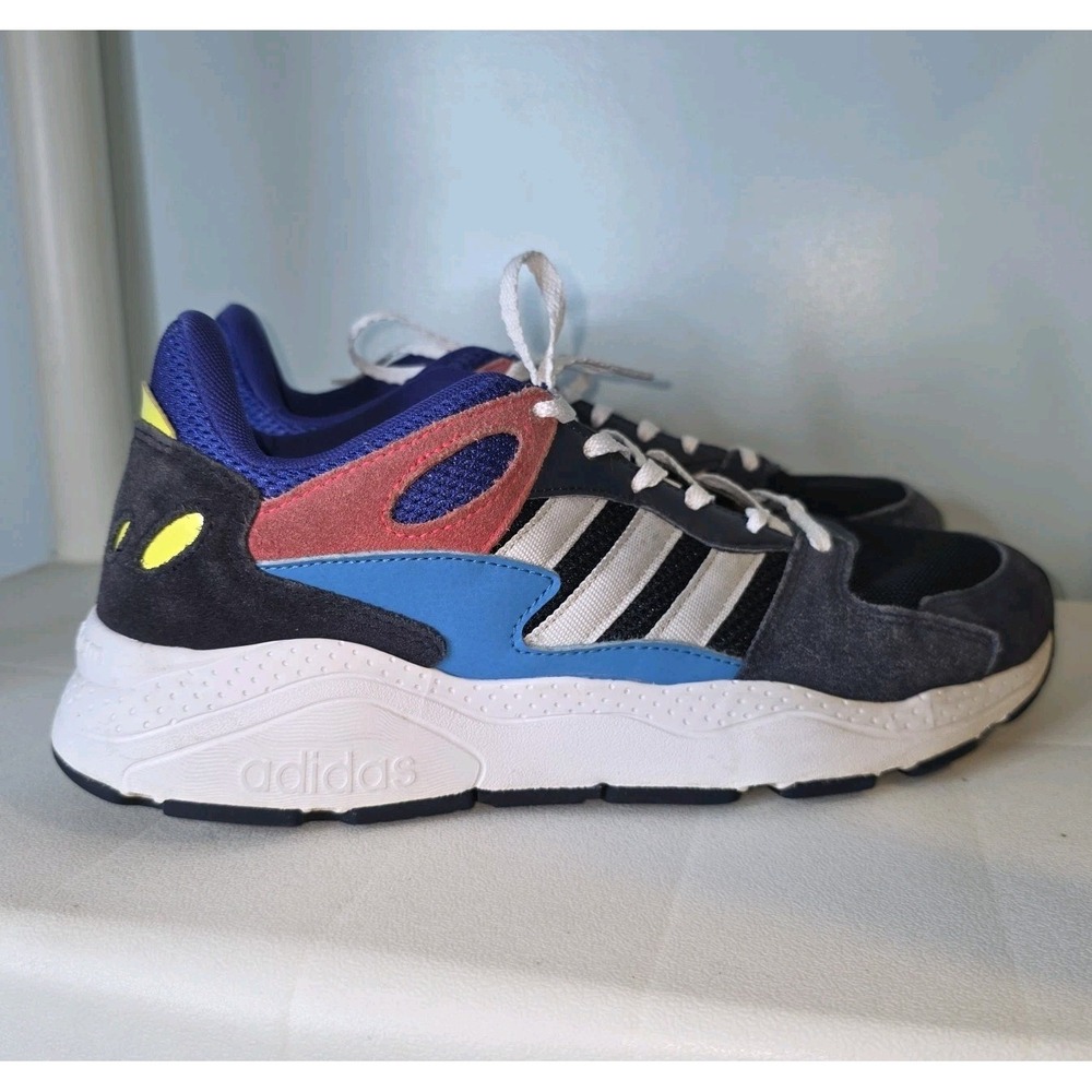 Adidas Cloudfoam Blue Chaos Legend Ink Shock Red Men's Running Shoes 9 US